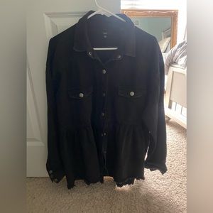 Black denim jacket